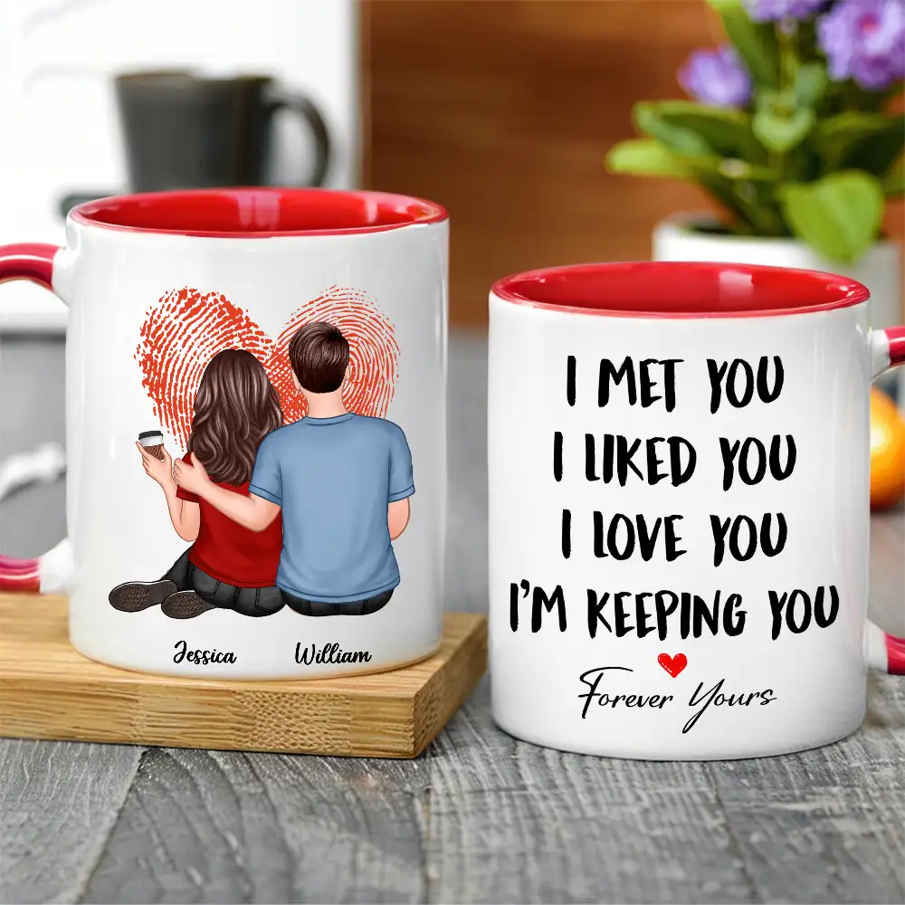 I Met You, I Liked You, I Love You, I’m Keeping You – Finger-Print Heart Custom Poster - Image 6
