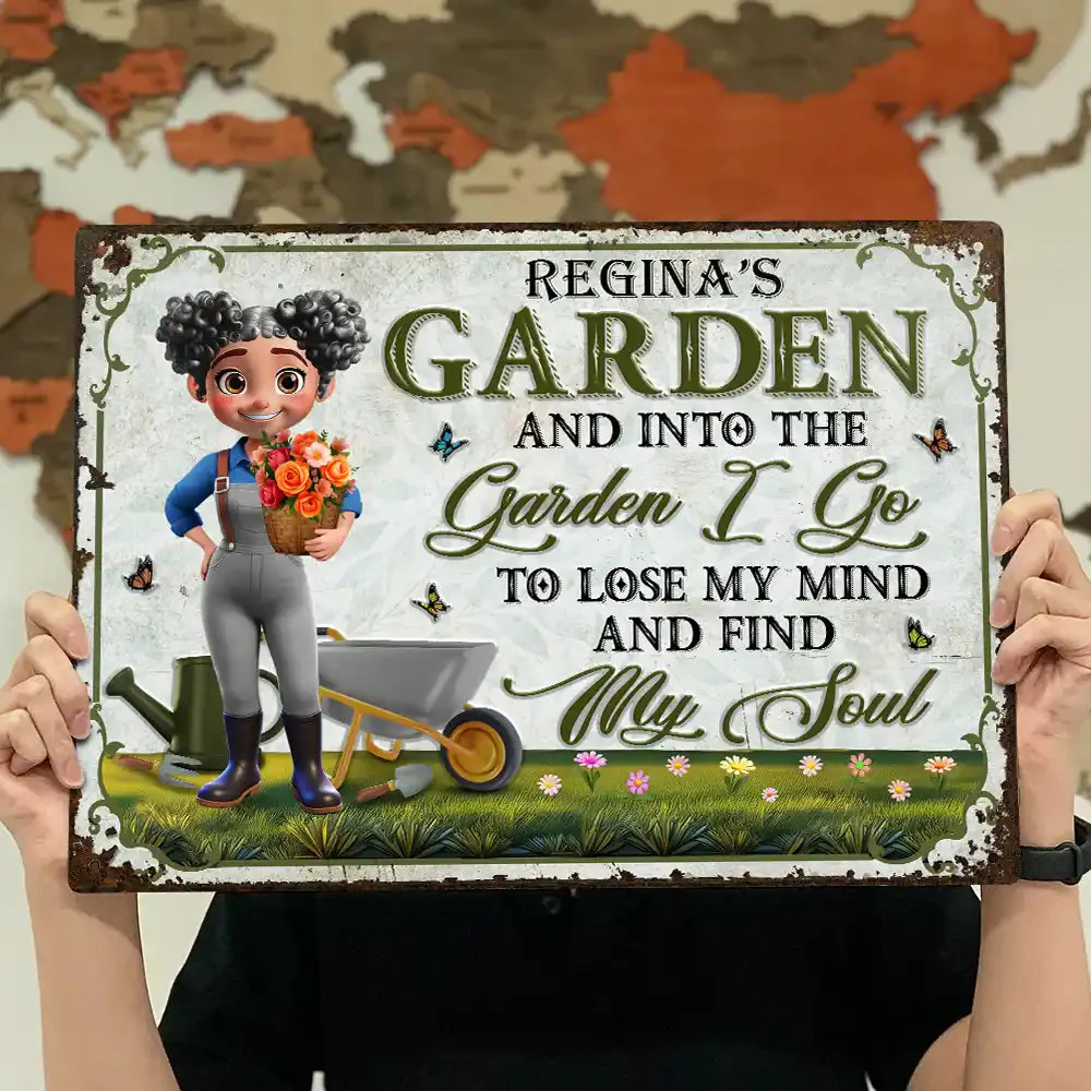 My Garden Custom Iron Sign – “Garden I Go, Lose My Mind, Find My Soul” - Image 6