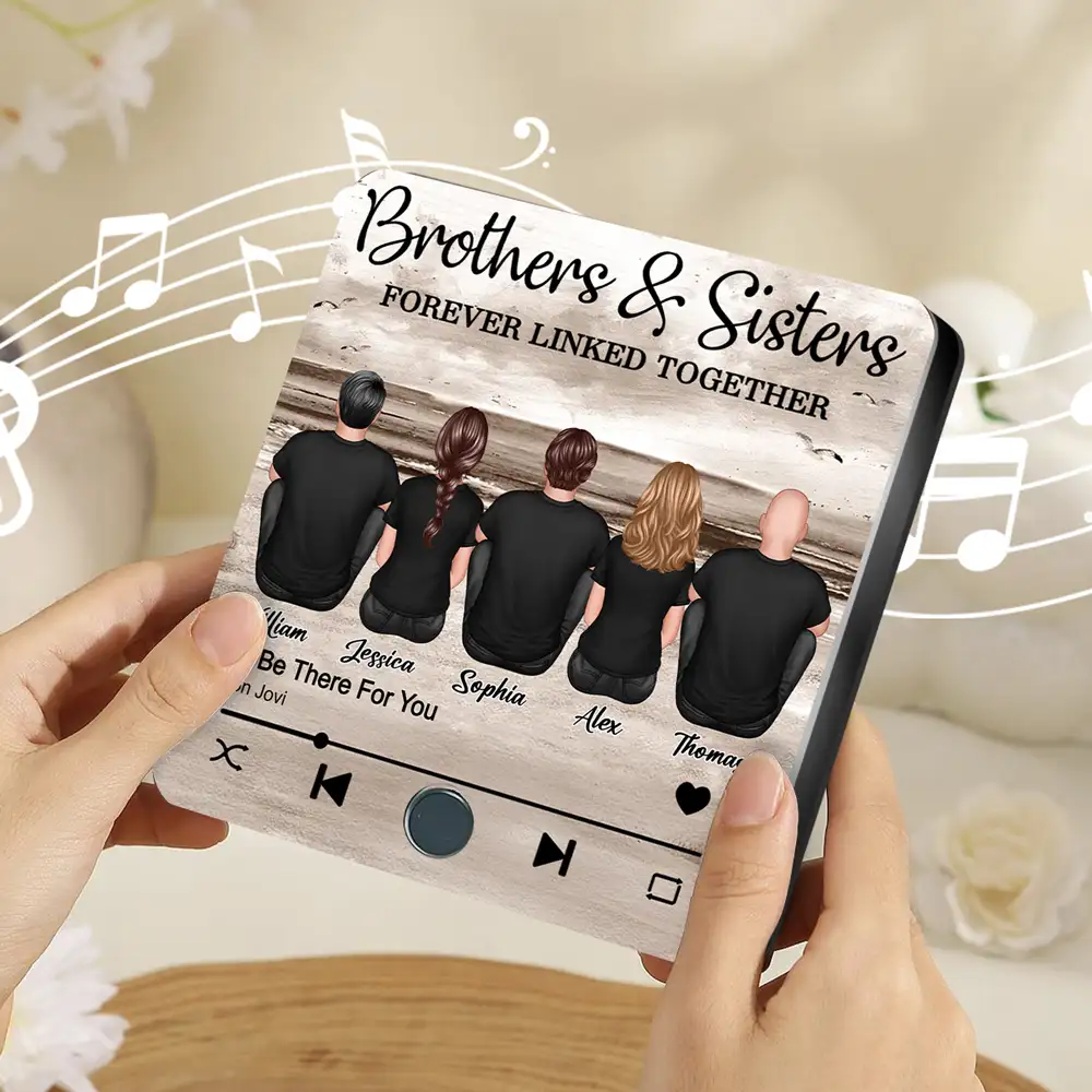 “Brothers & Sisters Forever Linked Together” Custom Fridge Magnet – Perfect Family Keepsake - Image 3