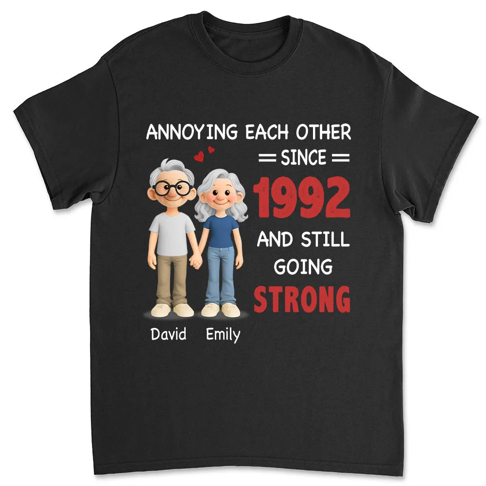 “Annoying Each Other Since 1992” Retro Couple Tee – Funny Anniversary Gift - Image 3