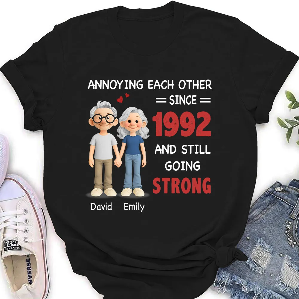“Annoying Each Other Since 1992” Retro Couple Tee – Funny Anniversary Gift - Image 4