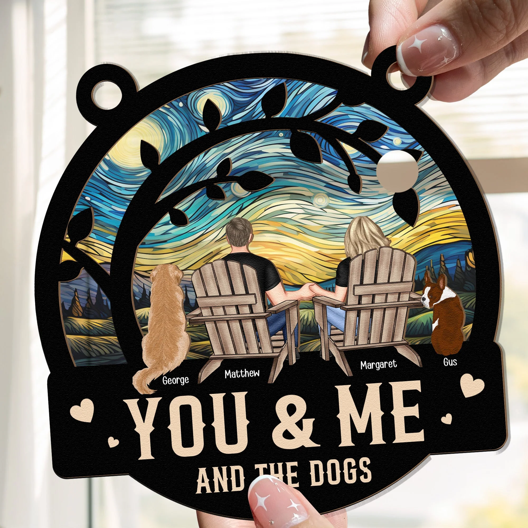 Custom Personalized Suncatcher Ornament with Unique Design - Image 2