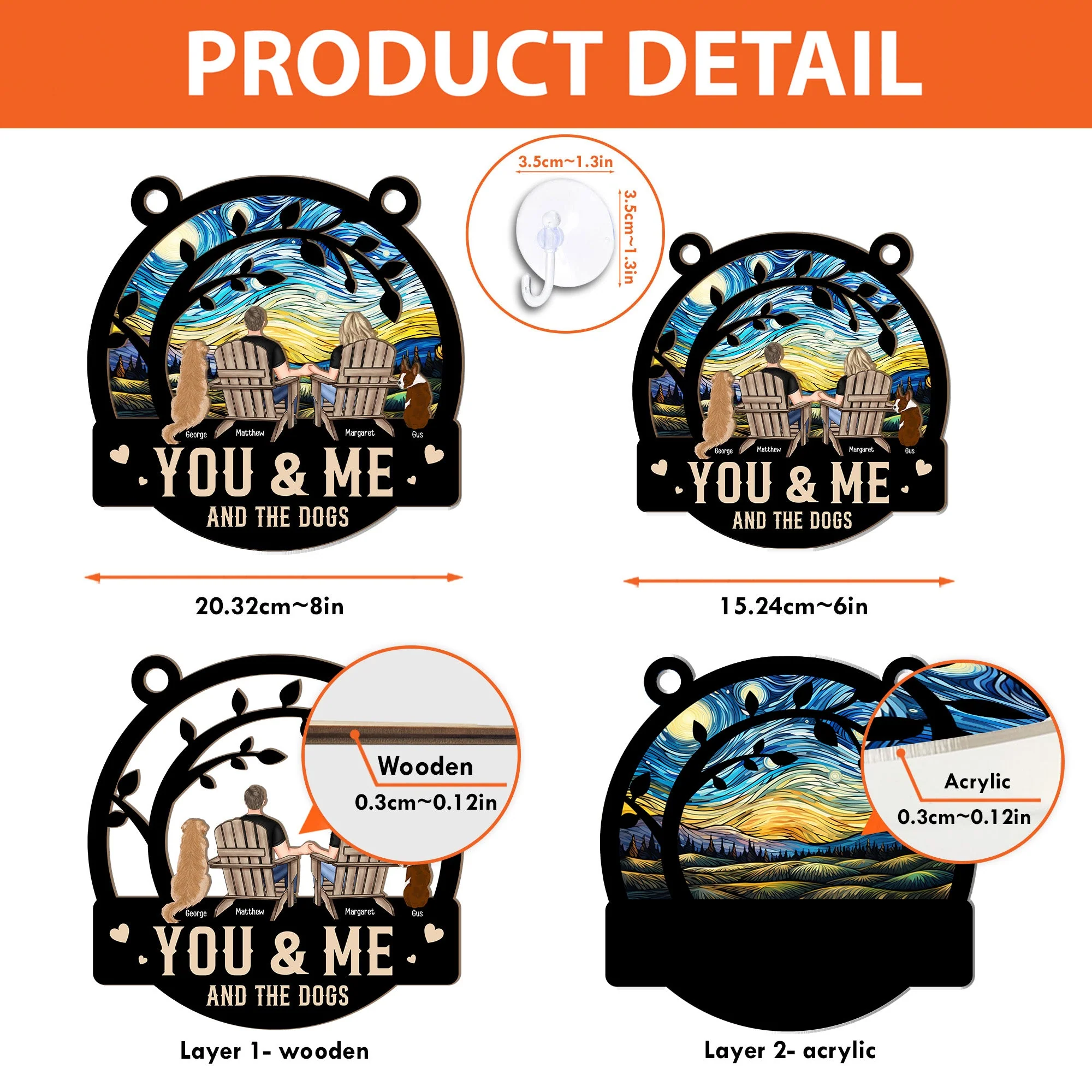 Custom Personalized Suncatcher Ornament with Unique Design - Image 4