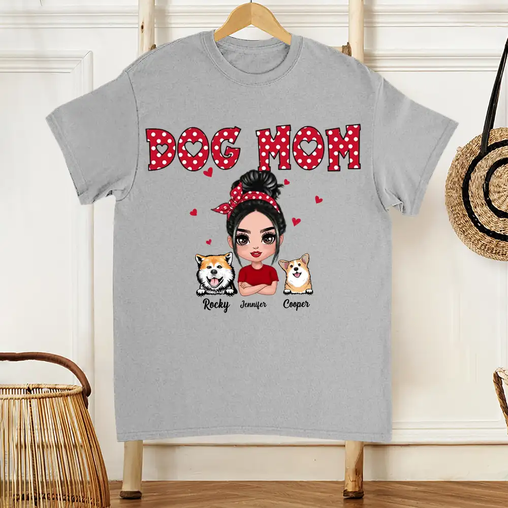 Dog Mom Shirt With Custom Pets – Cute Personalized Cloth Gift for Pet Lovers - Image 2