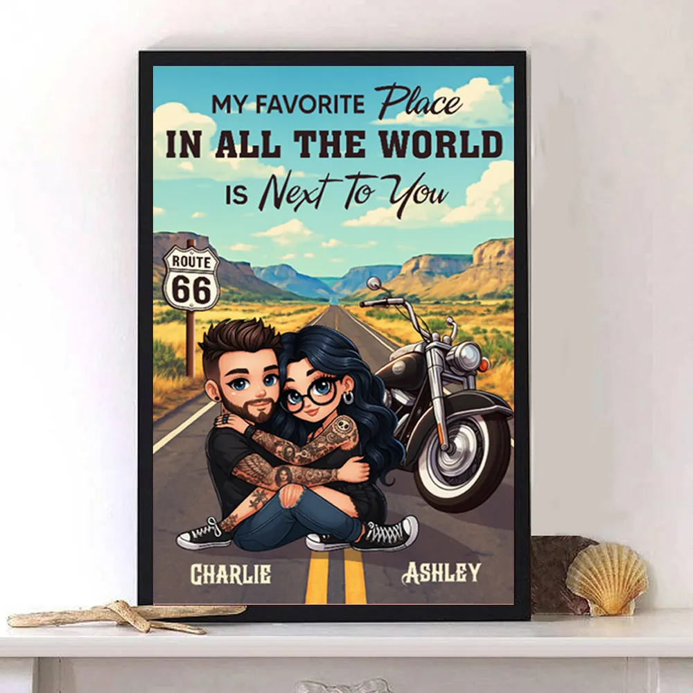 My Favorite Place Is Next To You – Personalized Poster Or Canvas For Couple, Romantic Road Trip Gift - Image 6
