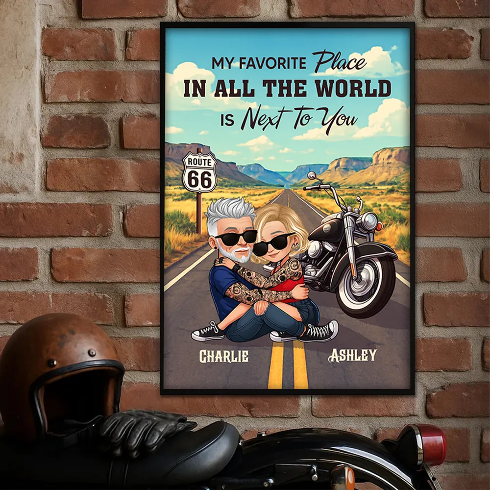 My Favorite Place Is Next To You – Personalized Poster Or Canvas For Couple, Romantic Road Trip Gift - Image 7
