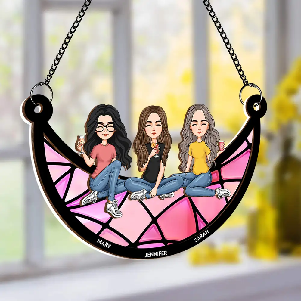 Perfect Gift for Friends – "You & Me, Best Friends Forever" Custom Wood and Acrylic Layered Ornament
