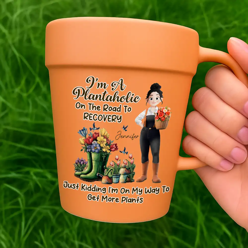 For the Gardening Enthusiast – Personalized Flower Pot Mug for Plant Lovers, Ideal Gift for Gardeners - Image 2