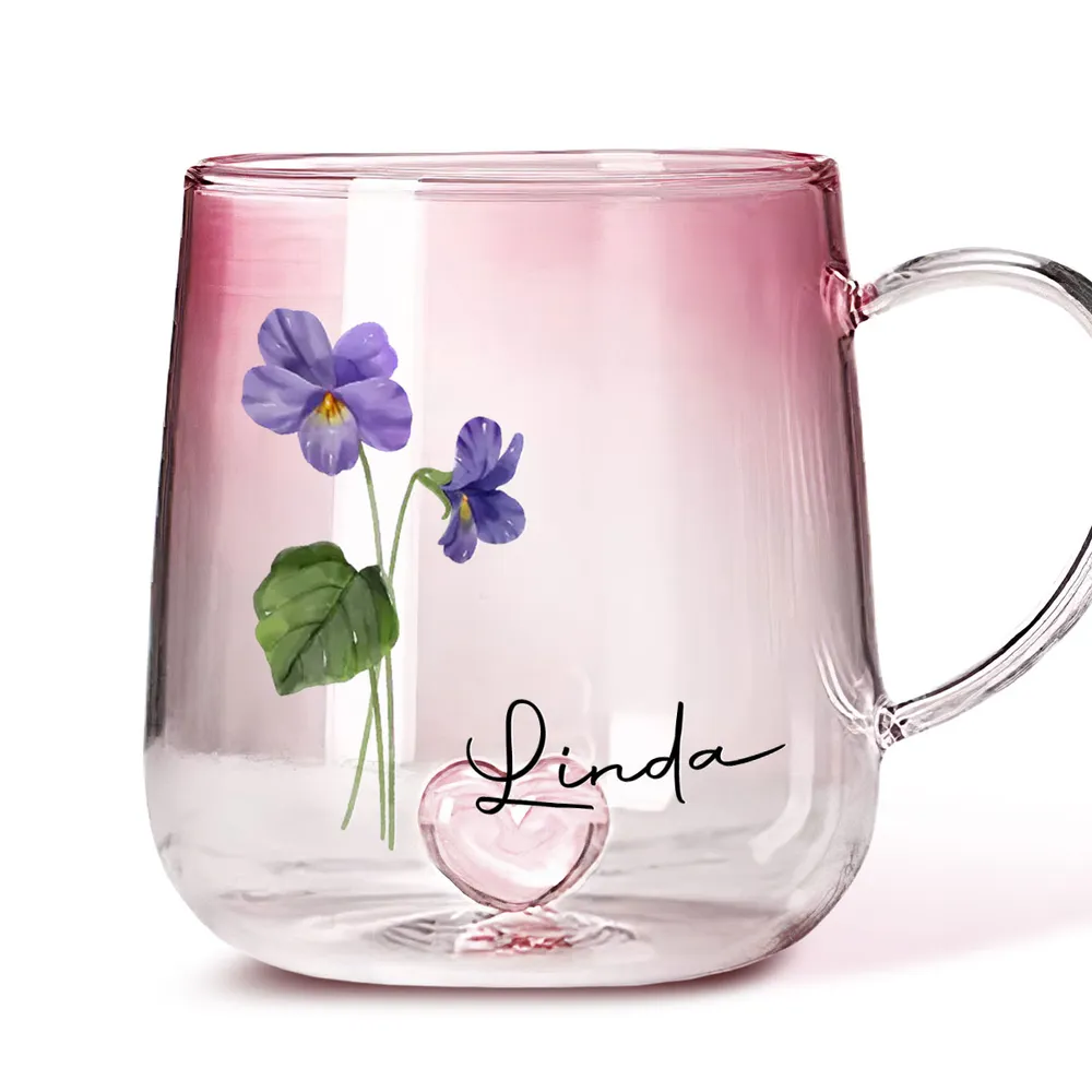 Blooming Gradient Glass Mug – Gift for Sisters, Wife, or Grandma - Image 7
