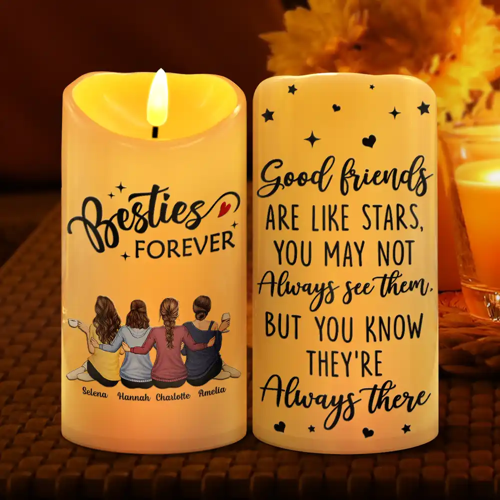 We Light Up Each Other’s Life – Besties Forever Personalized Flameless Candle, Perfect Gift for Soul Sisters or BFF - Image 4