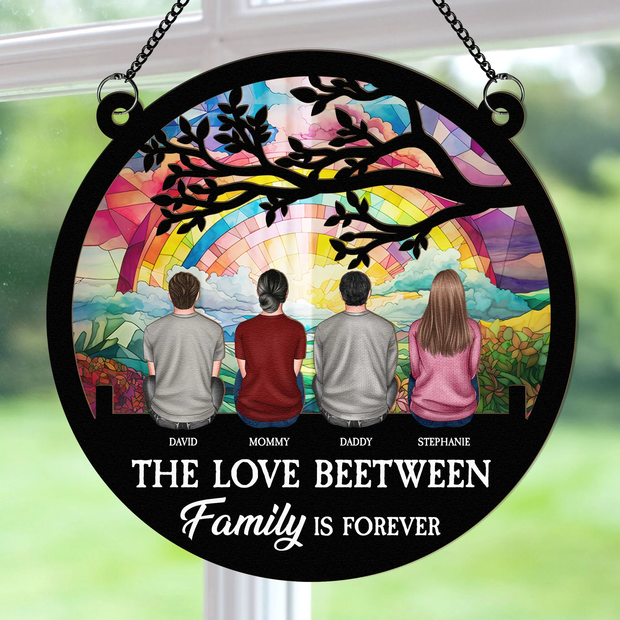 Life is Better with Family – Personalized Wood and Acrylic Layered Ornament, Family Gift - Image 7