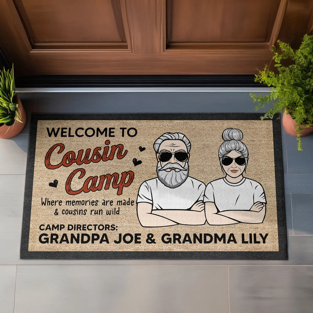 Doormat – Welcome to Cousin Camp Personalized Grandparent Mat - Image 3