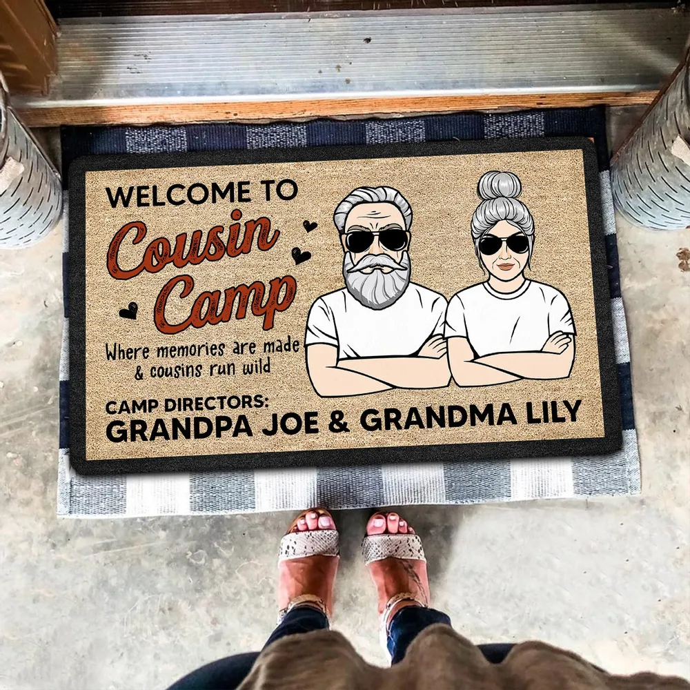 Doormat – Welcome to Cousin Camp Personalized Grandparent Mat - Image 5