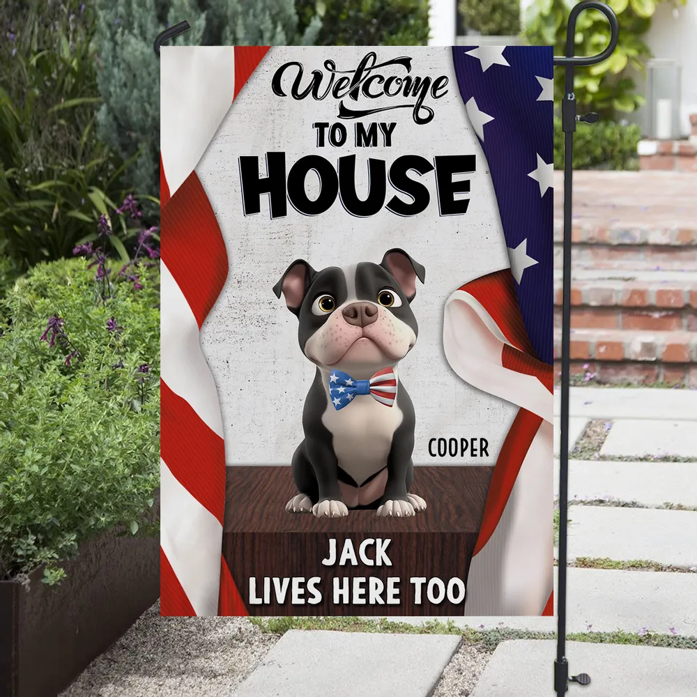 “Welcome to My House” Personalized Garden Flag for Pet Lovers - Image 4
