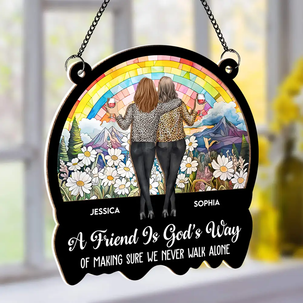 Rainbow Meadow Bestie Ornament – “A Friend Is God’s Way” - Image 2