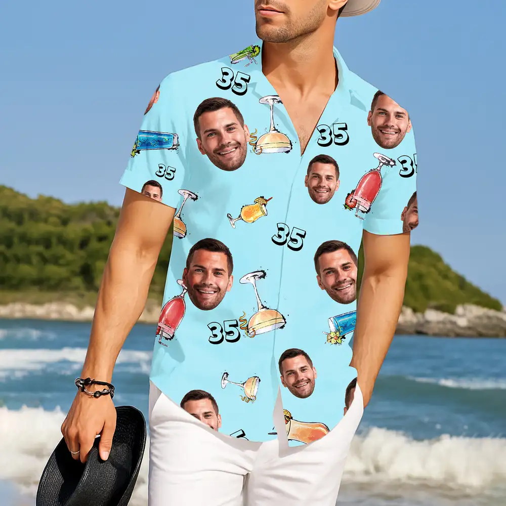 Hawaiian Shirt with Fun and Personalized Birthday Design – The Perfect Gift for Your Loved One - Image 2