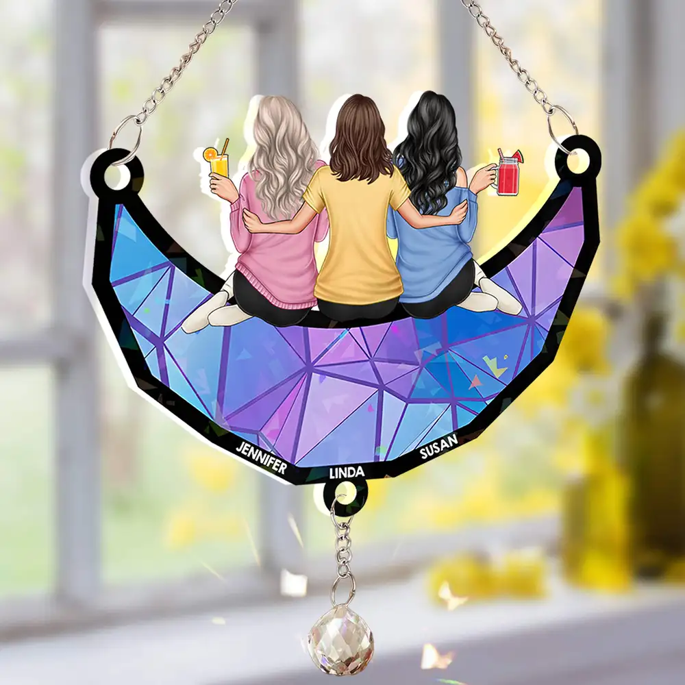 Infinity Heart Sun Catcher With Crystal Prism – Gift For Friends, Soul Sisters, Women, Funny Personalized Ornament - Image 2