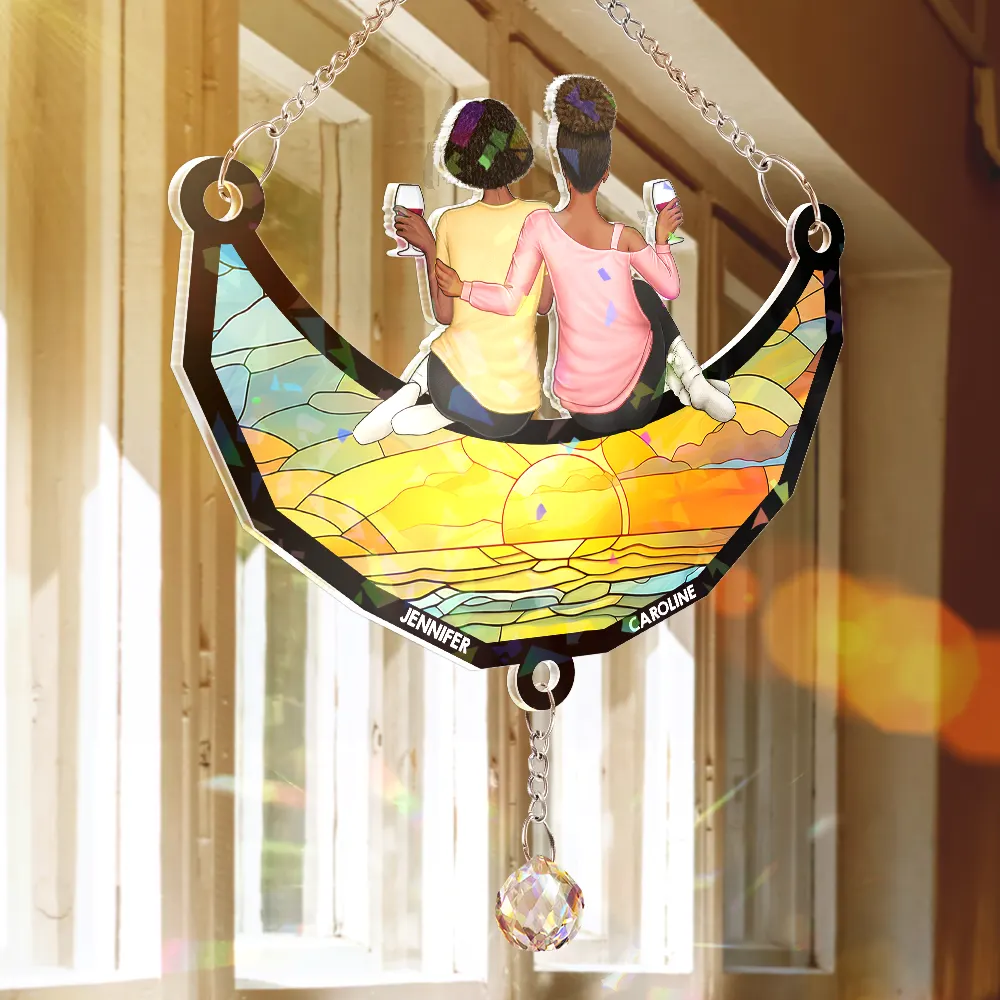 Infinity Heart Sun Catcher With Crystal Prism – Gift For Friends, Soul Sisters, Women, Funny Personalized Ornament - Image 6