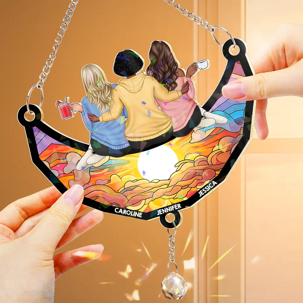 Infinity Heart Sun Catcher With Crystal Prism – Gift For Friends, Soul Sisters, Women, Funny Personalized Ornament - Image 7