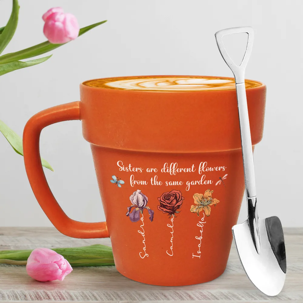 Creative Plant Pot Style Mug with Mini Shovel Spoon - Special Gift for Sisters - Image 5