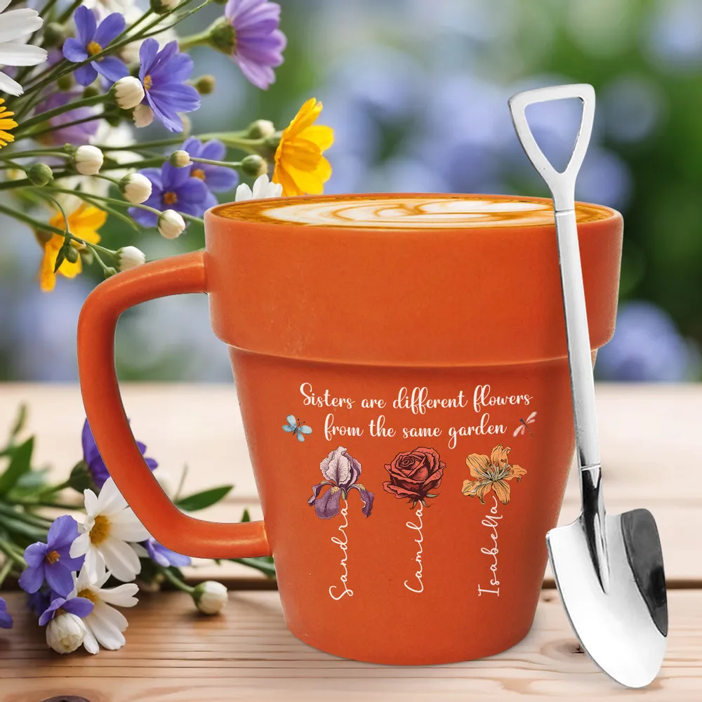 Creative Plant Pot Style Mug with Mini Shovel Spoon - Special Gift for Sisters - Image 6