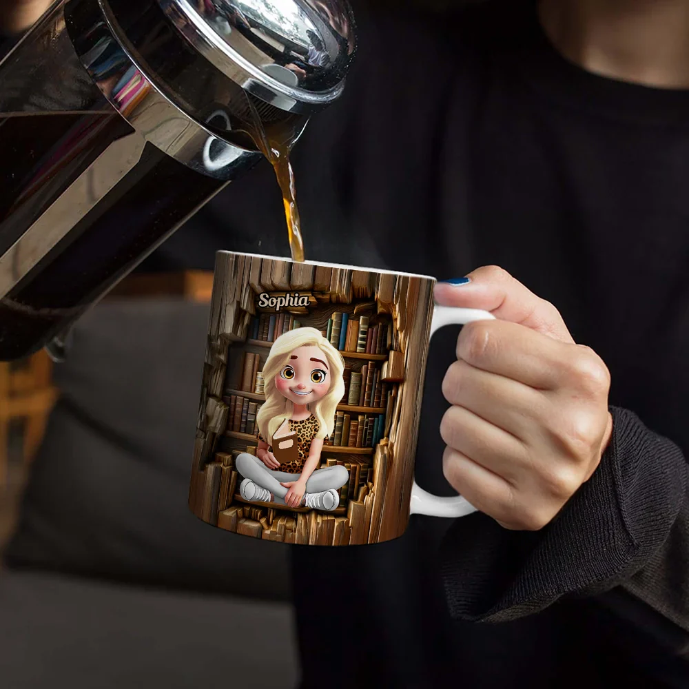 Bookish Bliss – Just a Girl Who Loves Books Reader’s Mug - Image 7