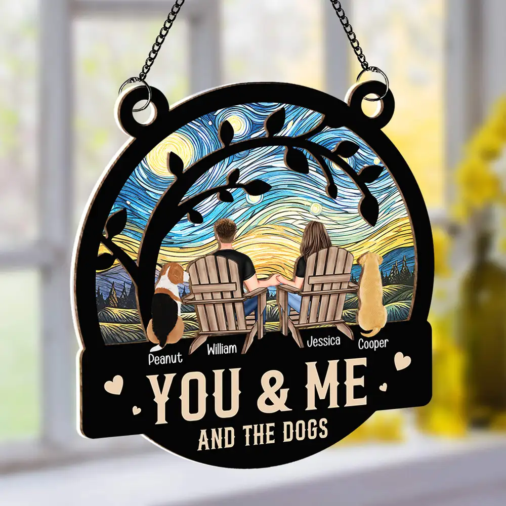 Starry Patio – “You, Me & the Dogs” Layered Ornament - Image 2
