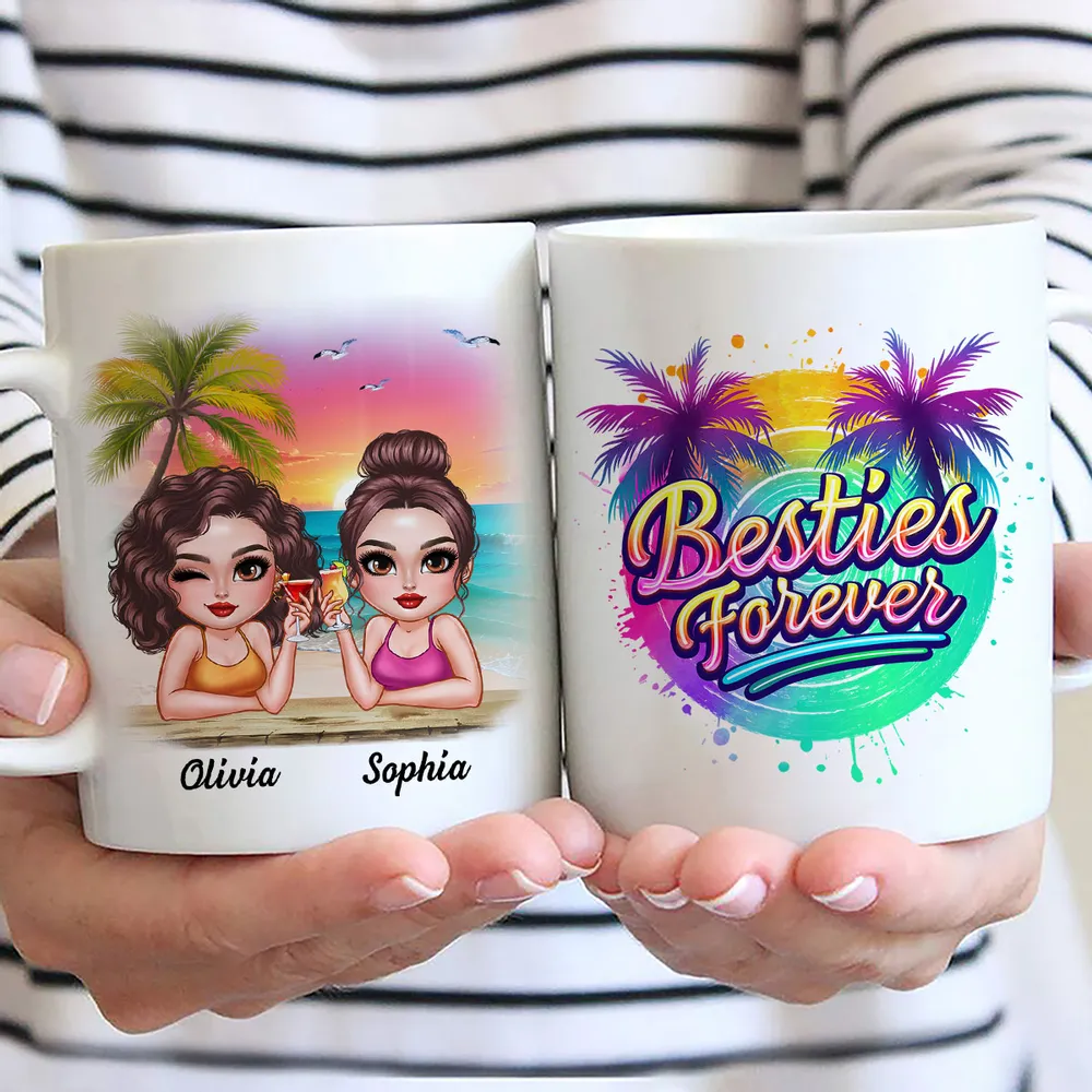 Besties Forever – Personalized Tropical Mug for Best Friends - Image 6