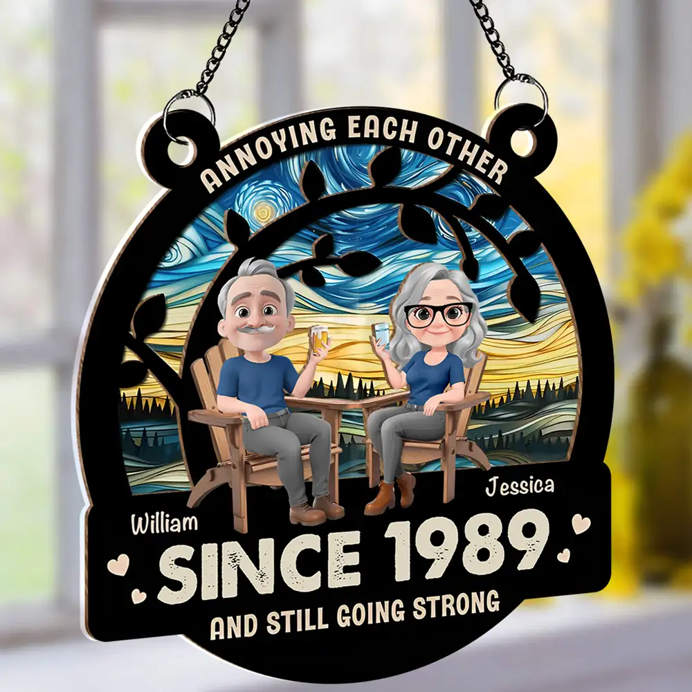 Annoying Each Other Since ... – Personalized Wood & Acrylic Layered Ornament - Image 2
