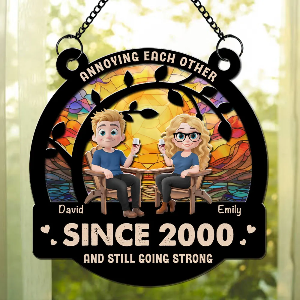Annoying Each Other Since ... – Personalized Wood & Acrylic Layered Ornament - Image 3