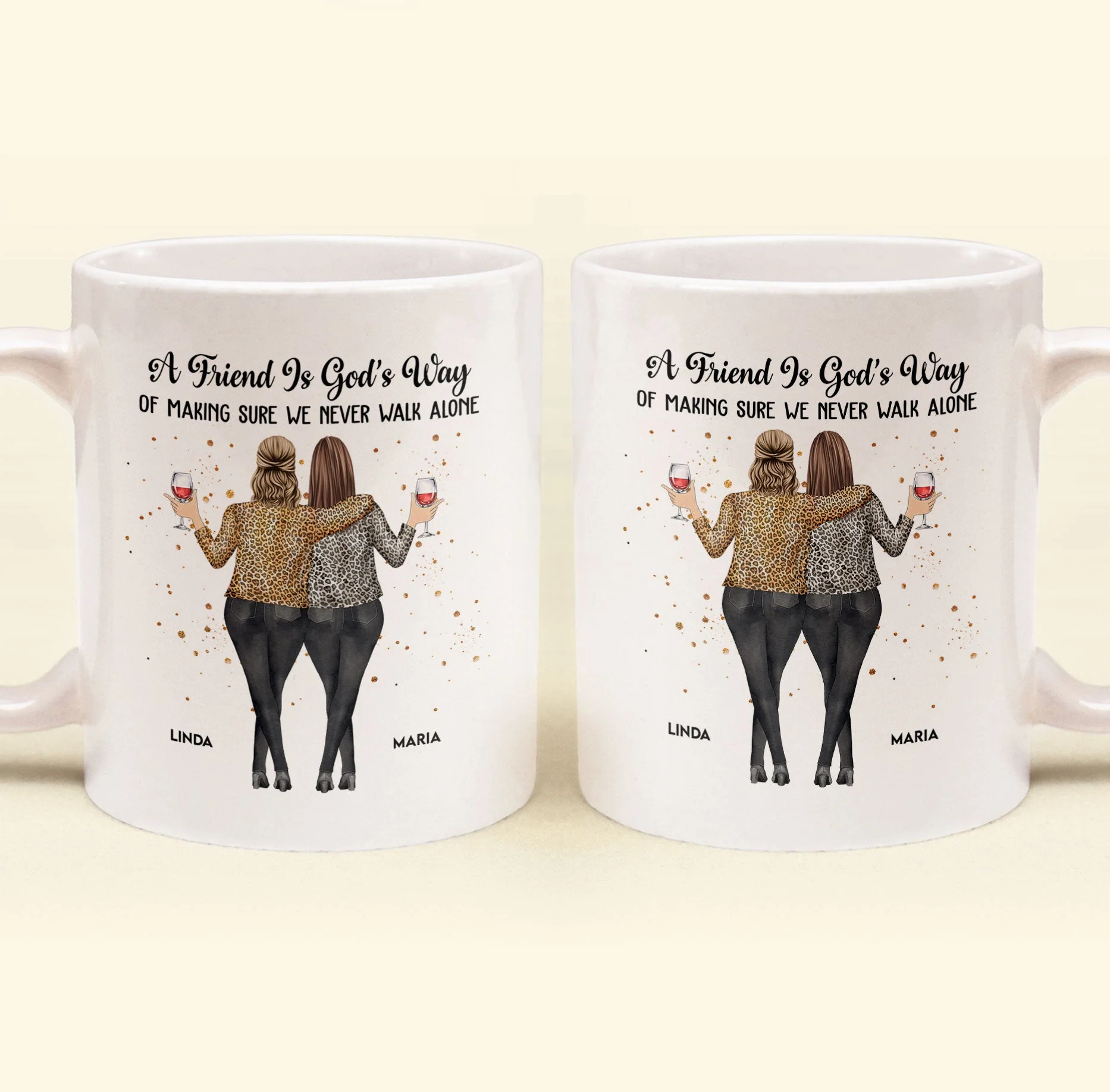 A Friend Is God's Way – Personalized White Ceramic Mug for Best Friends - Image 5
