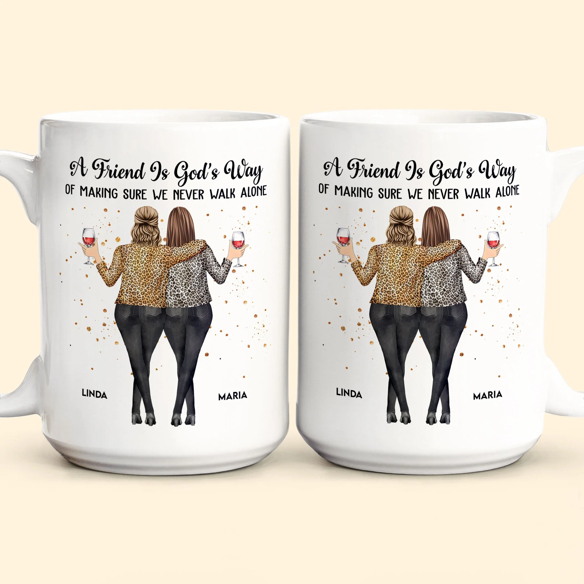 A Friend Is God's Way – Personalized White Ceramic Mug for Best Friends - Image 8