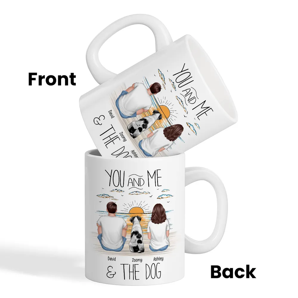 “You, Me & the Dog” Personalized Sunrise Mug – Romantic Gift for Dog Lovers or Cat Lovers - Image 8