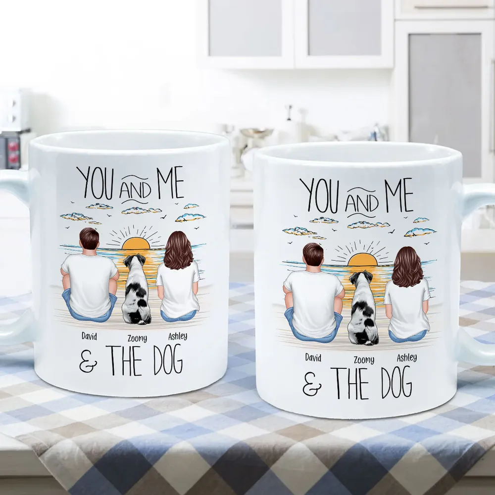 “You, Me & the Dog” Personalized Sunrise Mug – Romantic Gift for Dog Lovers or Cat Lovers - Image 9