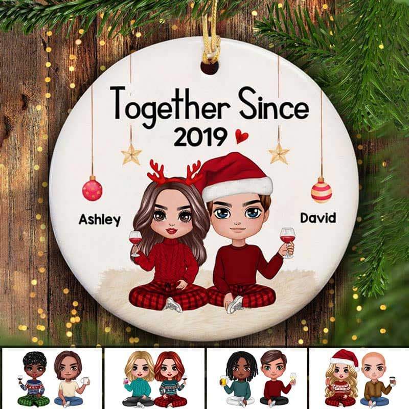 Custom Ceramic Ornament for Lovers - Christmas Keepsake Gift - Image 3