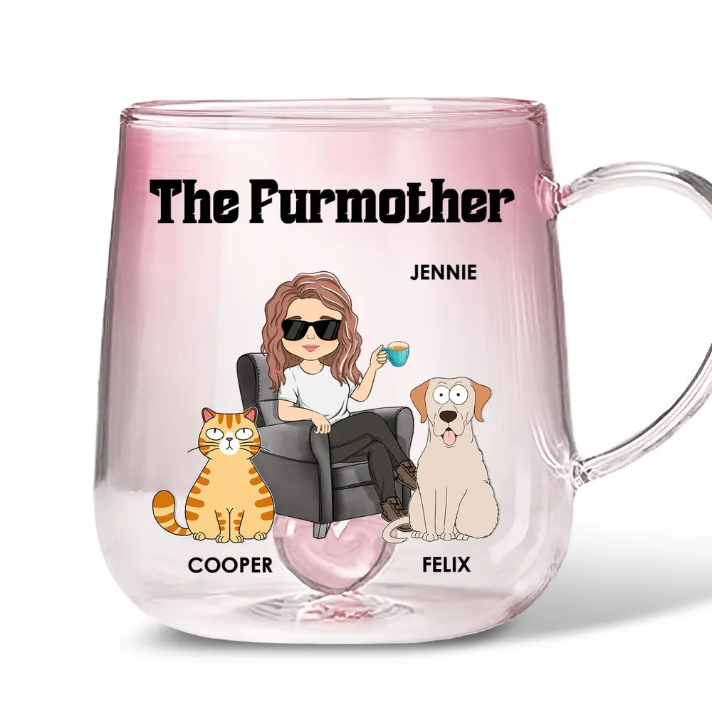 Personalized Dog Mom Gradient Glass Mug – Perfect for Dog Lovers and Pet Owners - Image 3