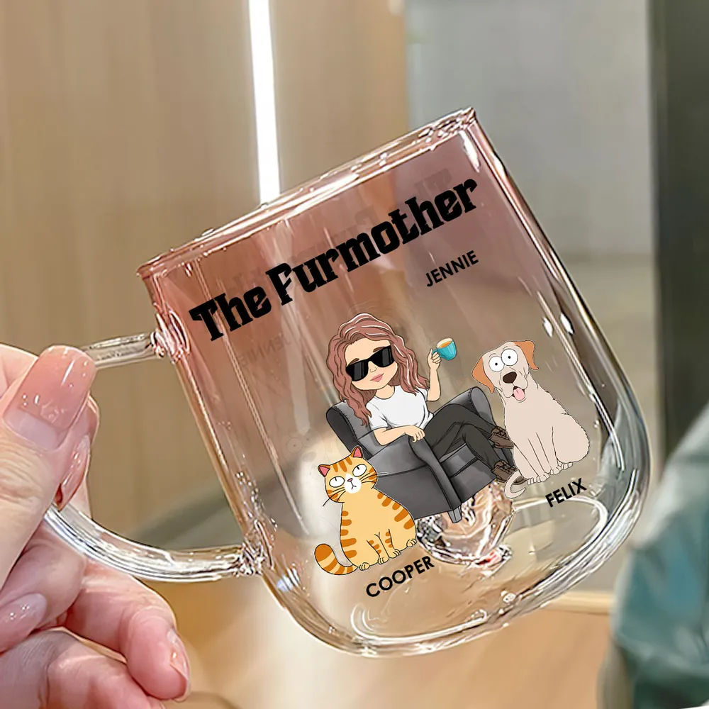 Personalized Dog Mom Gradient Glass Mug – Perfect for Dog Lovers and Pet Owners - Image 5