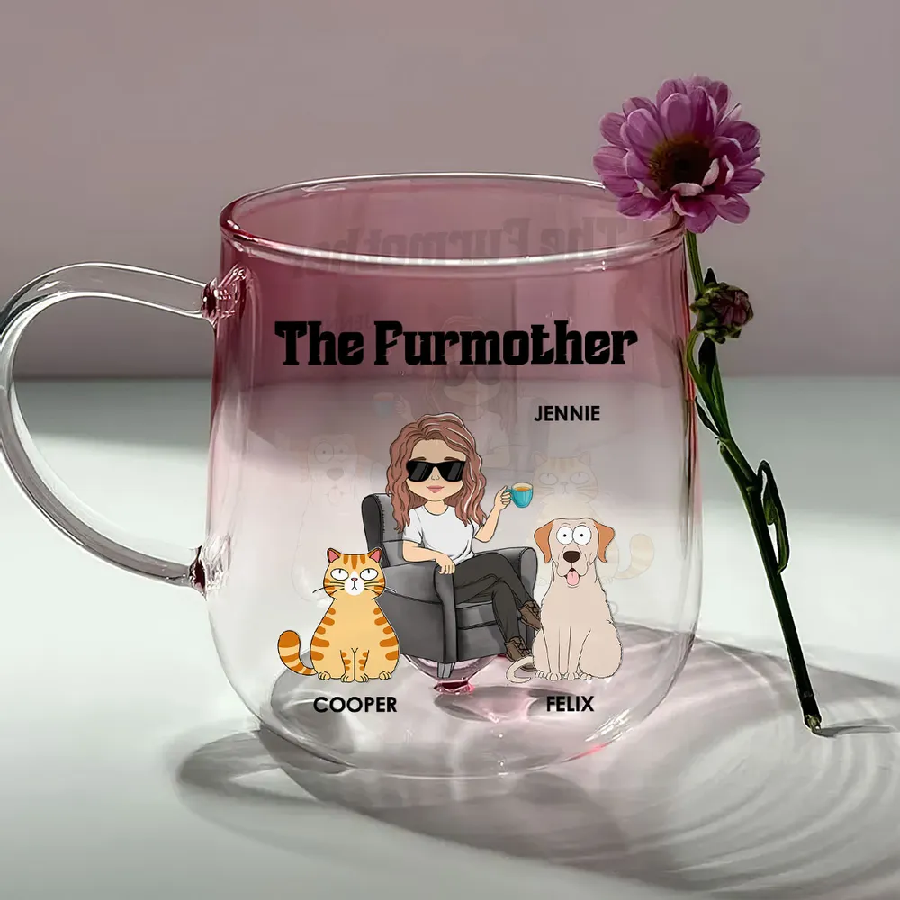 Personalized Dog Mom Gradient Glass Mug – Perfect for Dog Lovers and Pet Owners - Image 6