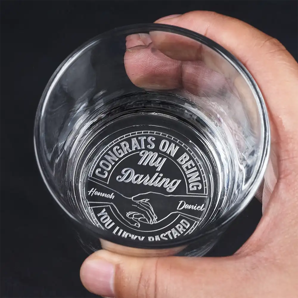 Your Own Whiskey Glass - Personalized "Congrats on Being My Husband" Whiskey Glass, Perfect Gift for Your Loved One - Image 4