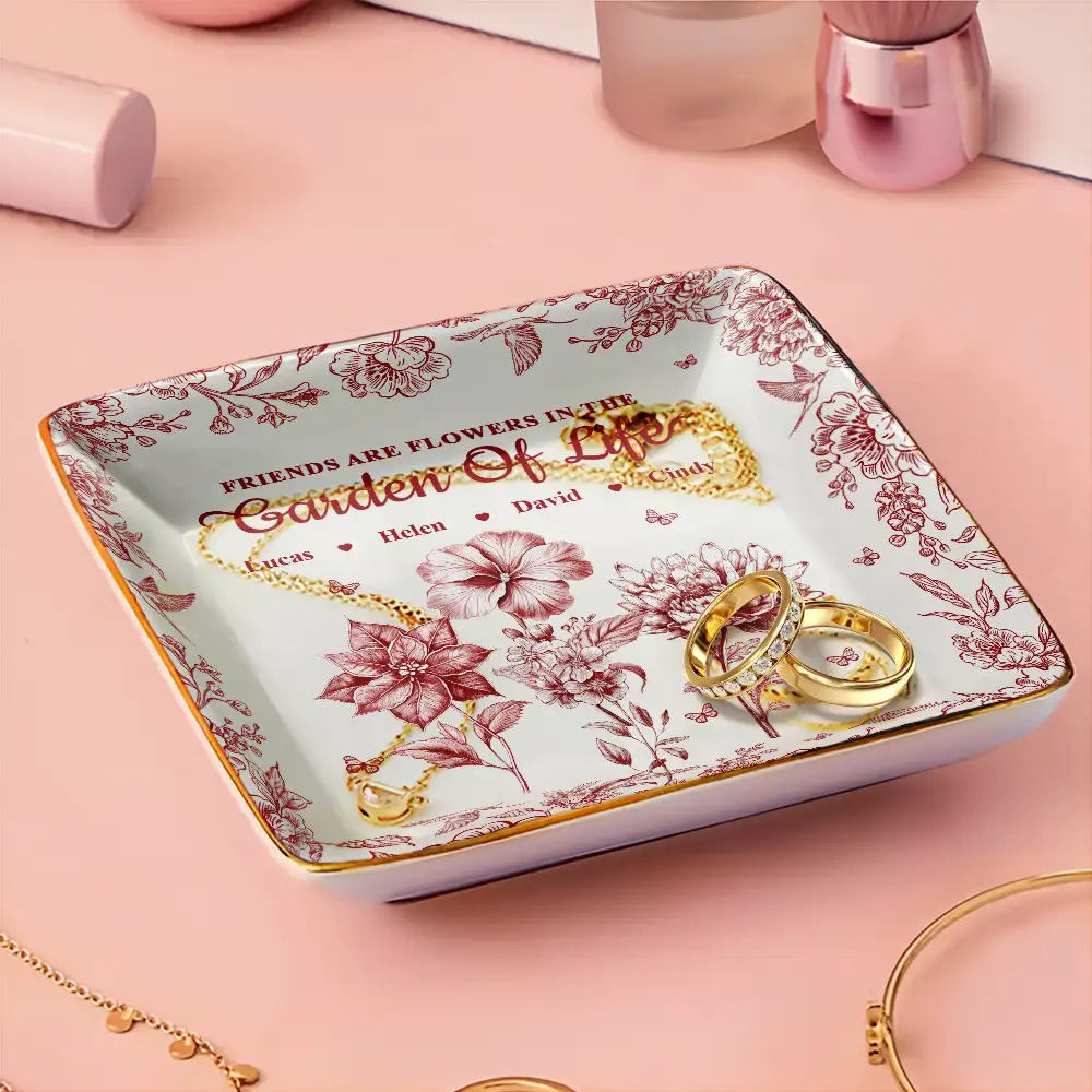 Eternal Friendship - Personalized "An Old Friend" Ceramic Jewelry Dish, Perfect Gift for Friends and Sisters - Image 6