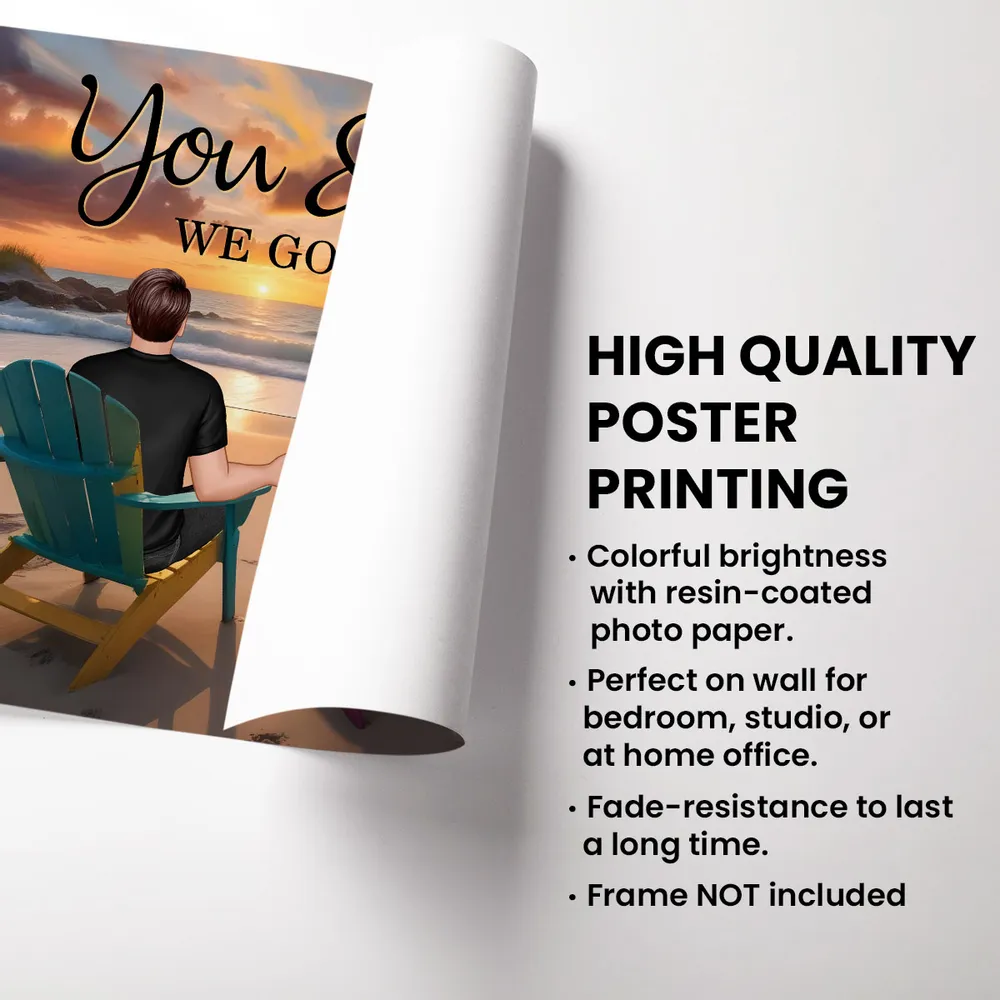 Together We Built a Life We Loved – Personalized Poster for Couples with Sunset Beach Design - Image 5