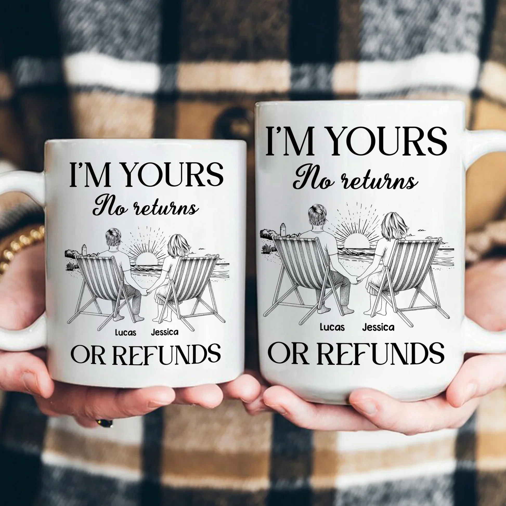 I’m Yours No Returns or Refunds – Personalized Mug for Lovers, Custom White Ceramic or Color Changing Cup - Image 4