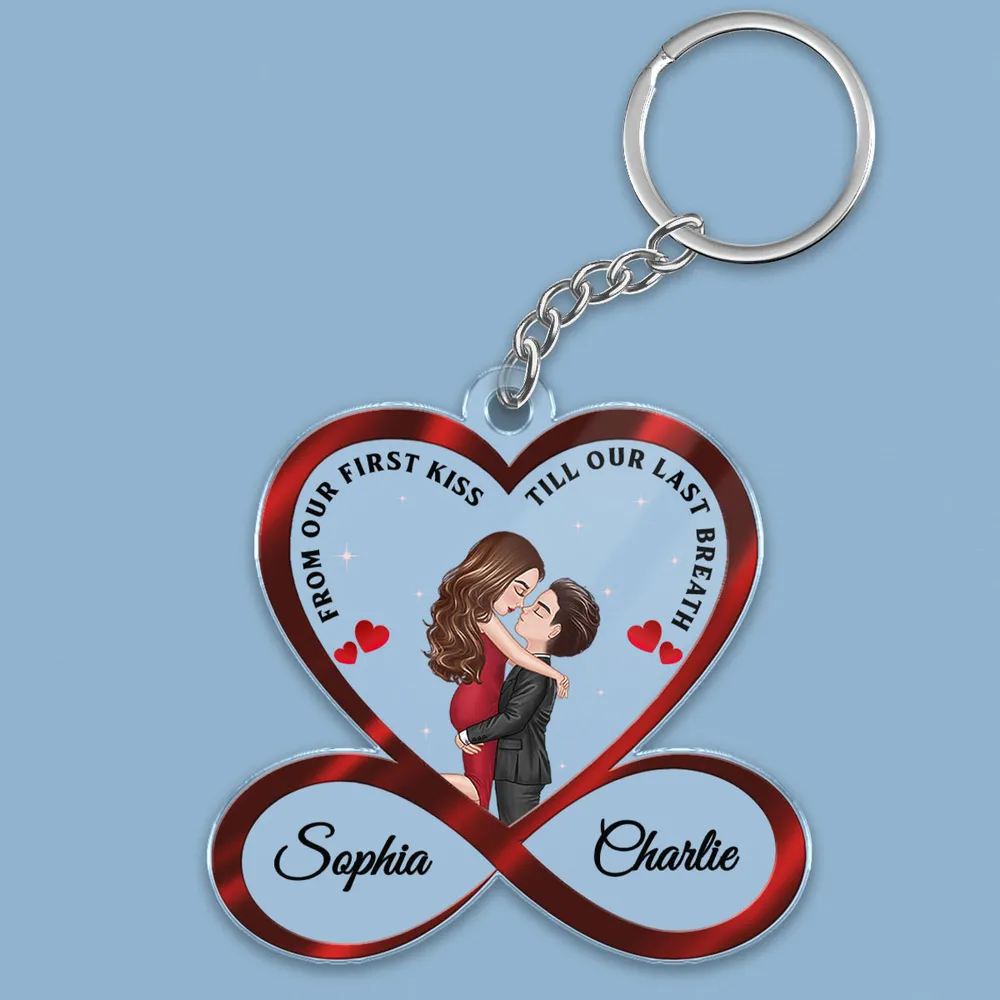 You And Me We Got This – Personalized Acrylic Keychain with Embracing Couple Design, Romantic Gift for Lover - Image 5