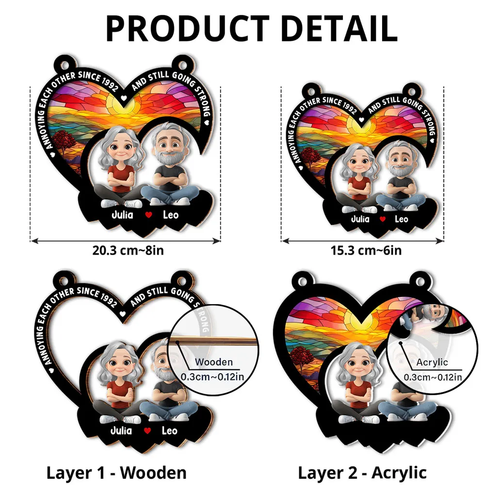 Forever With You - Personalized Custom Suncatcher - Image 5