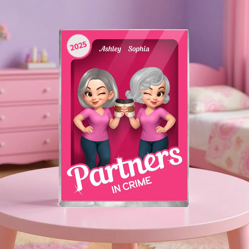 “Besties Forever” Personalized Acrylic Block Plaque – Cute Gift for Besties - Image 3
