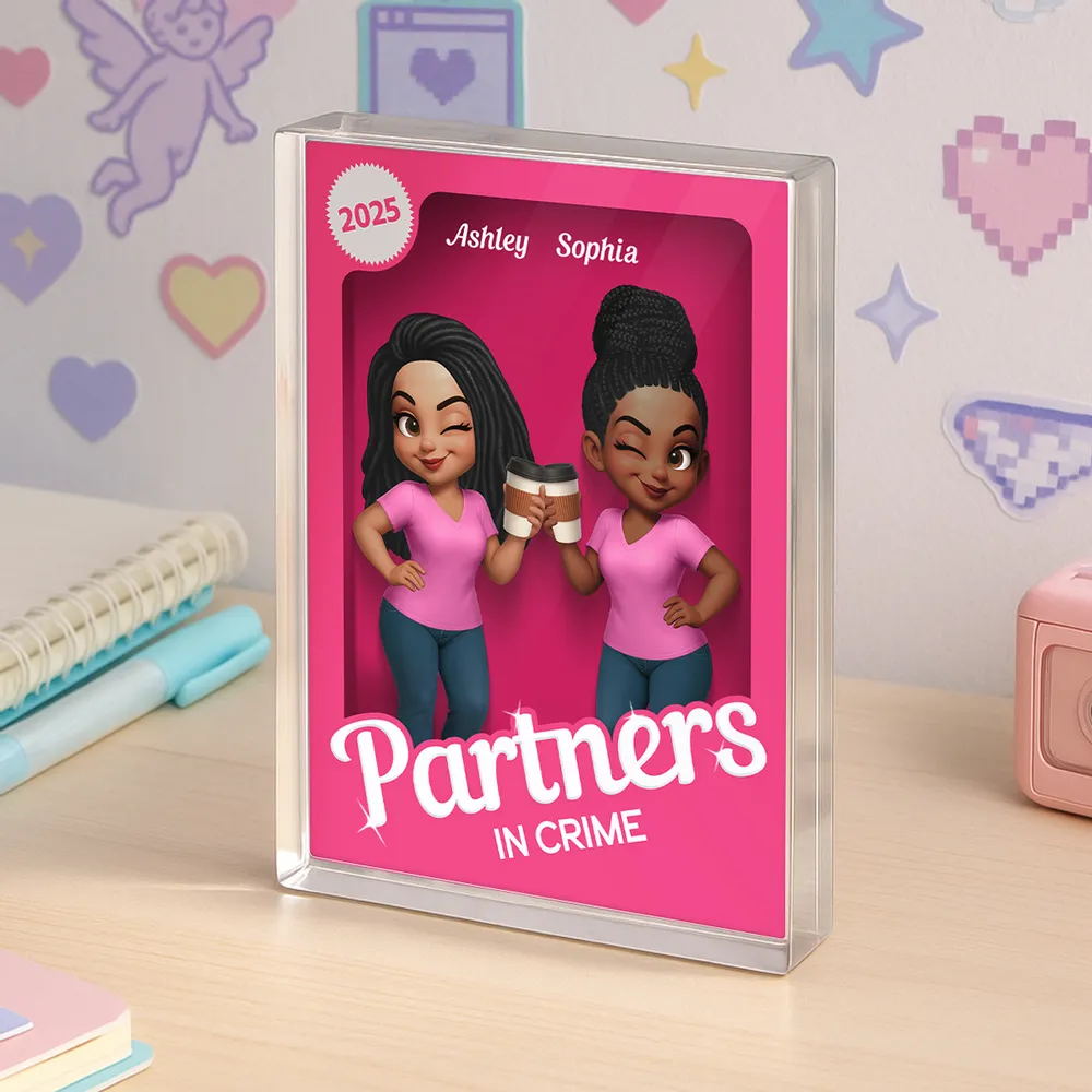 “Besties Forever” Personalized Acrylic Block Plaque – Cute Gift for Besties - Image 6
